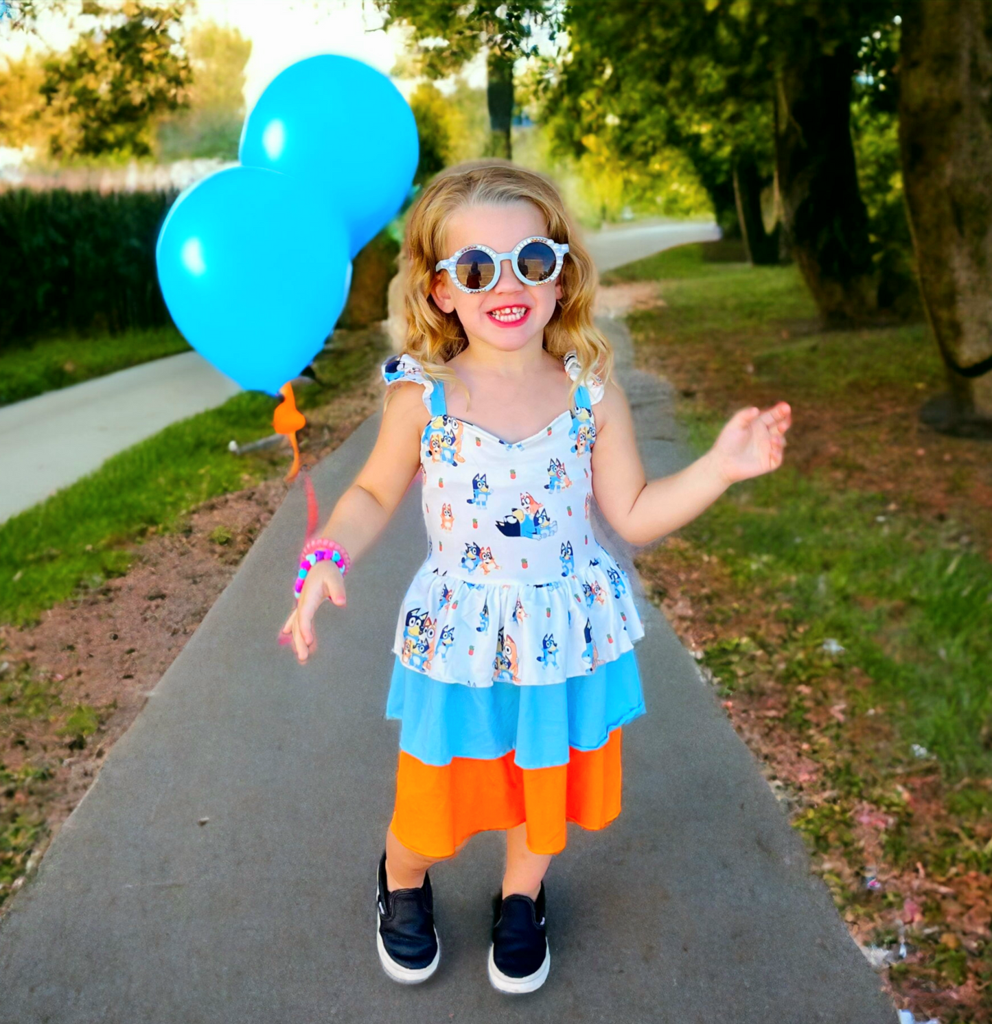 LAYERED BLUEY DRESS