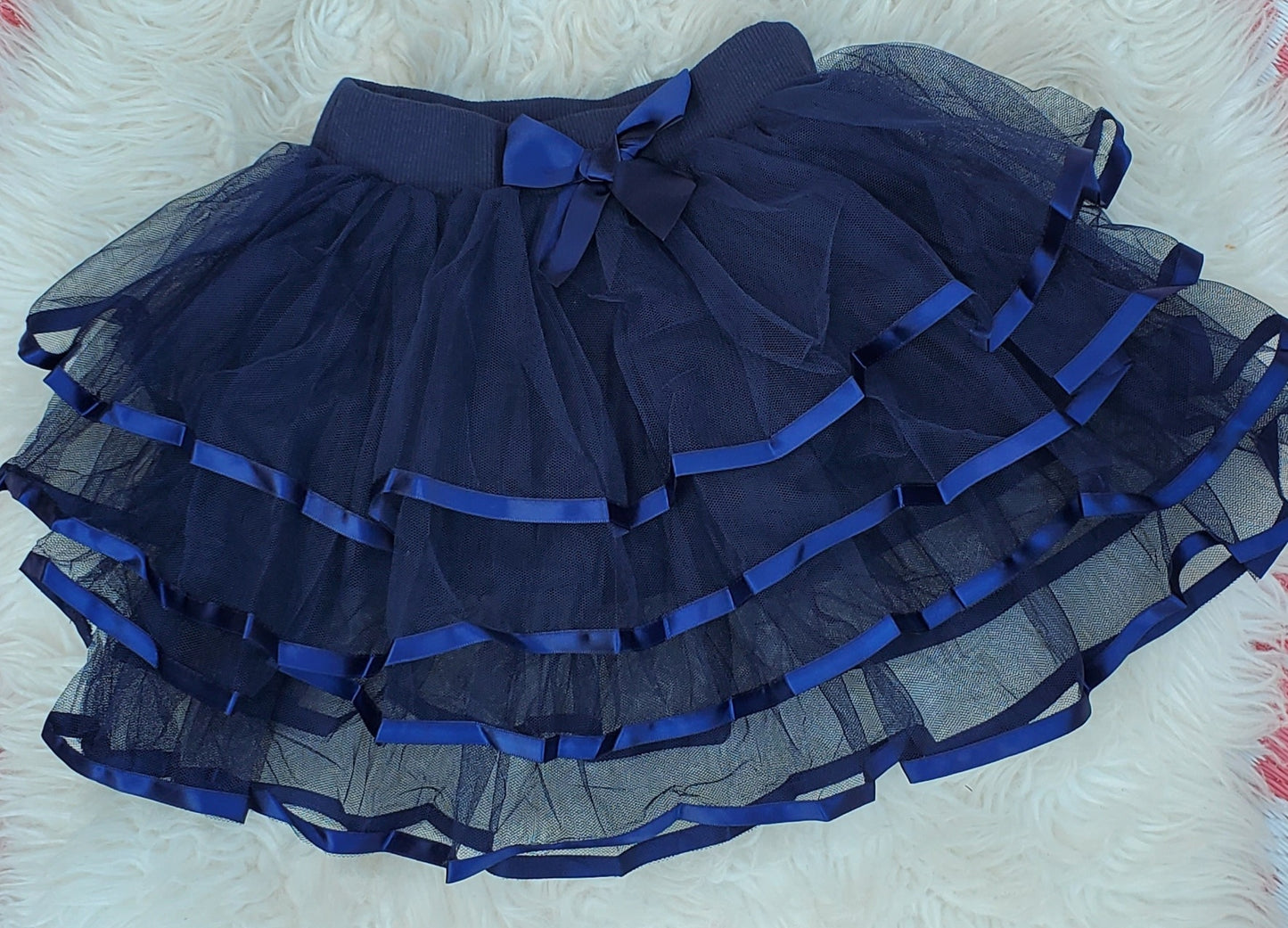 LAYERED NAVY TUTU SKIRT